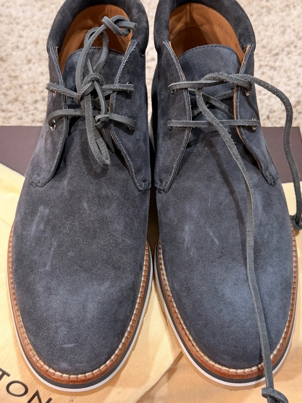 Louis Vuitton Men's Dark Gray Suede Chukka Boots